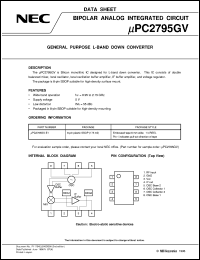 UPC2795GV-E1 datasheet: Genelal purpose L-band down converter UPC2795GV-E1
