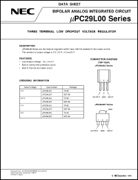 UPC29L04J datasheet: Low saturation three-terminal positive output voltage stabilization power supply UPC29L04J