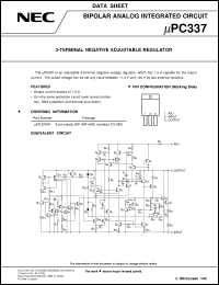 UPC337H datasheet: Three-terminal negative adjustable regulator UPC337H