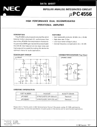 UPC4556G2-T2 datasheet: Dual operational amplifier UPC4556G2-T2