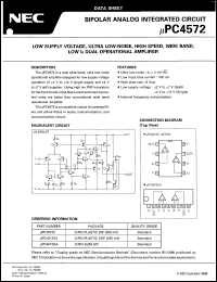 UPC4572G2(5) datasheet: Dual operational amplifier UPC4572G2(5)