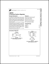 LM2930T-8.0 datasheet: 3-Terminal Positive Regulator LM2930T-8.0