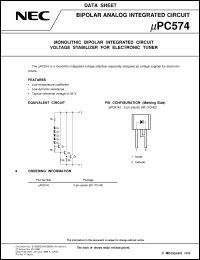 UPC574J datasheet: Selector circuit UPC574J