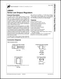 LM2931AT-5.0 datasheet: Series Low Dropout Regulators LM2931AT-5.0