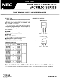 UPC78L06T-E2 datasheet: Positive output three-terminal regulator UPC78L06T-E2