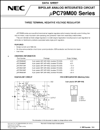 UPC79M05H datasheet: Negative output three-terminal regulator UPC79M05H