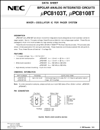 UPC8108T-E3 datasheet: Pager MIX/OSC 930MHz UPC8108T-E3