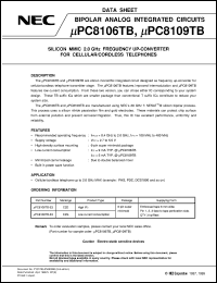 UPC8109TB datasheet: Frequency up-converter IC UPC8109TB