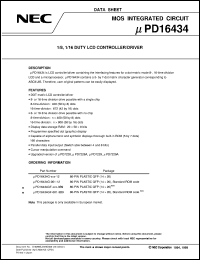 UPD16434G-001-12 datasheet: LCD controller/driver UPD16434G-001-12