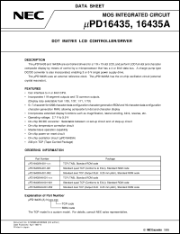 UPD16435AN-001-052 datasheet: LCD controller/driver UPD16435AN-001-052