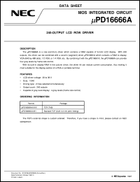 UPD16666AN-XXX datasheet: STN-LCD common driver, 240-outputs, 40V UPD16666AN-XXX