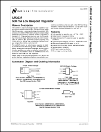 LM2937IMP-5.0 datasheet: 500 mA Low Dropout Regulator LM2937IMP-5.0