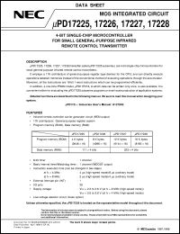 UPD17226MC-XXX-5A4-E2 datasheet: Small general-purpose/remote-control 4-bit single-chip microcontroller UPD17226MC-XXX-5A4-E2