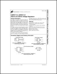 LM2937ESX-2.5 datasheet: 400mA and 500mA Voltage Regulator LM2937ESX-2.5