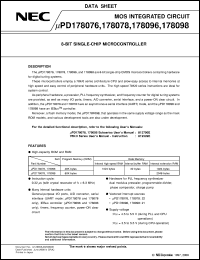 UPD178096GF-XXX-3BA datasheet: 8-bit DTS controller UPD178096GF-XXX-3BA