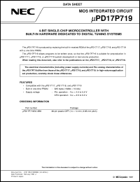 UPD17P719GC-3B9 datasheet: Automobile DTS controller UPD17P719GC-3B9