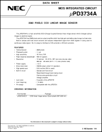 UPD3734ACY datasheet: 2660-bit linear image sensor UPD3734ACY