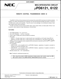 UPD6121G datasheet: IC for infrared remote control transmitter UPD6121G