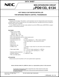 UPD6134MC-XXX-5A4 datasheet: Single function 4-bit microcomputer UPD6134MC-XXX-5A4