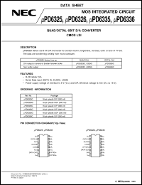 UPD6325G datasheet: D/A converter. UPD6325G