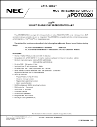 UPD70320L-8 datasheet: 16/8-bit single-chip microcomputer UPD70320L-8