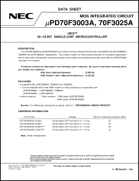 UPD70F3003AGC-33-8EU datasheet: 32-bit single-chip microcomputer UPD70F3003AGC-33-8EU