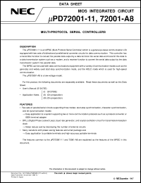 UPD72001GC-3B6 datasheet: Multi-protocol serial controller UPD72001GC-3B6