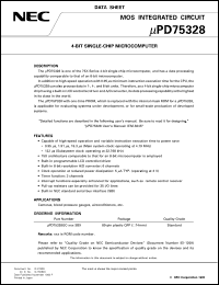 UPD75328GC(A)-XXX-3B9 datasheet: 4-bit single-chip microcomputer UPD75328GC(A)-XXX-3B9