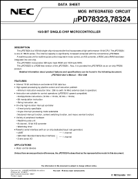 UPD78323LP datasheet: 16/8-bit single-chip microcomputer UPD78323LP