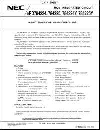 UPD784224YGK-XXX-BE9 datasheet: 80-pin general-purpose 16-bit single-chip microcomputer UPD784224YGK-XXX-BE9