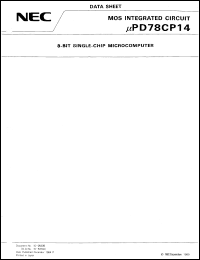 UPD78CP14L datasheet: 8-bit single-chip microcomputer UPD78CP14L