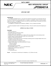 UPD98401AGD-MML datasheet: ATM-LAN SAR chip UPD98401AGD-MML