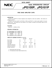 UPG101P datasheet: Gallium arsenide integrated circuit UPG101P