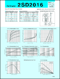 2SD2016 datasheet: Transistor For General Purpose 2SD2016