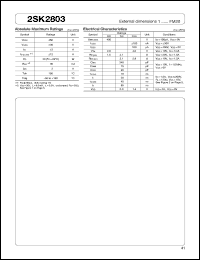 2SK2803 datasheet: MOS FET 2SK2803