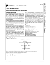 LM317HVH datasheet: 3-Terminal Adjustable Regulator LM317HVH