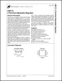 LM317LM datasheet: 3-Terminal Adjustable Regulator LM317LM