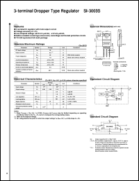 SI-3003S datasheet: Linear Regulator IC SI-3003S