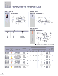 SEL1911D datasheet: 5f Cylinder Orange LED Lamp SEL1911D