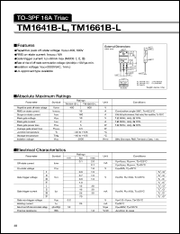TM1641B-L datasheet: Triac TM1641B-L