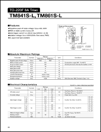 TM841S-L datasheet: Triac TM841S-L