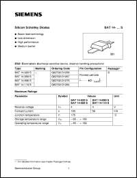 BAT14-110S datasheet: Silicon Schottky Diode BAT14-110S