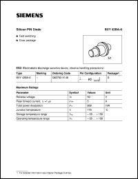 BXY42BA-6 datasheet: Silicon PIN diode BXY42BA-6