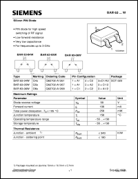 BAR63-06W datasheet: Silicon PIN diode BAR63-06W