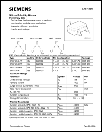 BAS125W datasheet: Silicon schottky diode BAS125W