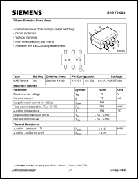 BAS70-06S datasheet: Silicon schottky diode array BAS70-06S