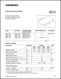 BAS79D datasheet: Silicon switching diode BAS79D