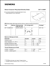BAT15-099R datasheet: Silicon schottky diode BAT15-099R