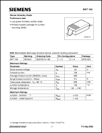 BAT165 datasheet: Silicon schottky diode BAT165