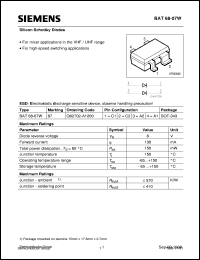 BAT68-07W datasheet: Silicon schottky diode BAT68-07W